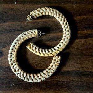 Raffia Hoop Earrings